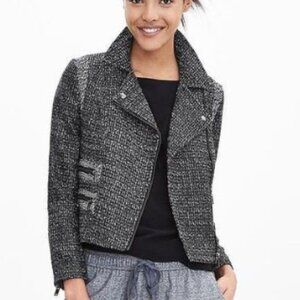 Banana Republic Tweed Moto Jacket - size 0